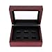 TIKIYOGI Championship Big Heavy Ring Display Wooden Box (6 Holes)
