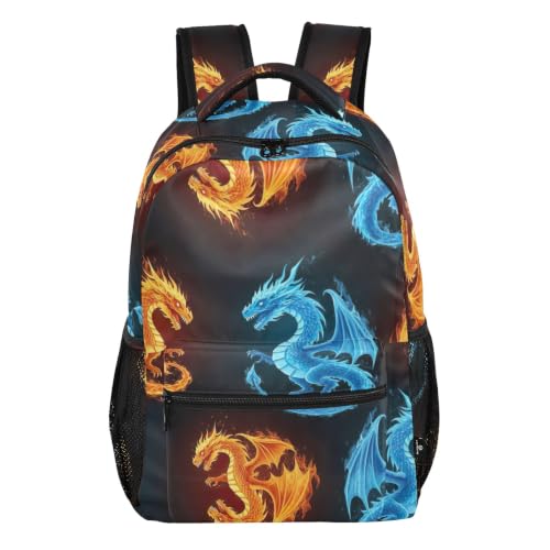 Sac à dos d'école léger Cool Dragons M idéal pour le collège et les sorties