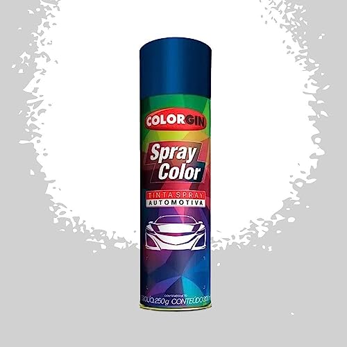 Tinta Spray automotiva Branco Brilhante 906 300ml Colorgin