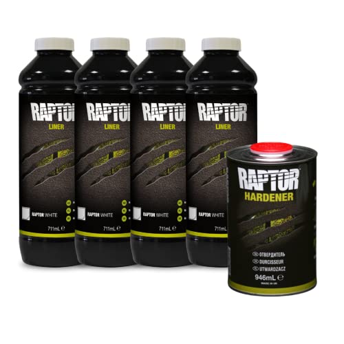 U-POL Raptor revêtement kits 4 Bouteilles (Blanc, Kits 4 Bouteilles)