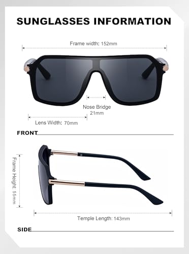 Image of Classic Men's Sunglasses Metal Frame Shades(99278)