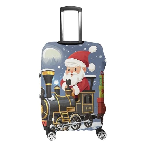 Santa's Train Luggage Cover Elastic Suitcase Protector Case Anti-Scratch Washable Baggage Covers Protector For Traveling, Aircraft Consignment L4