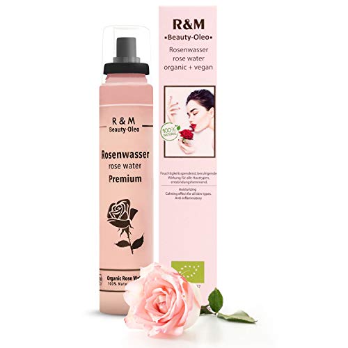 R&M agua de rosas  100% agua de rosas para cara, cuerpo y mucho más  piel más bonita y un rostro más puro  Rose Water en la botella de 200 ml