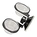 Zerodis Reptile Food Water Feeding Bowl, Sturdy Reptile Food Water Breeding Dispenser Transparent ABS Hanging with Suction Cup for Garden for Farm (Double Bowl)