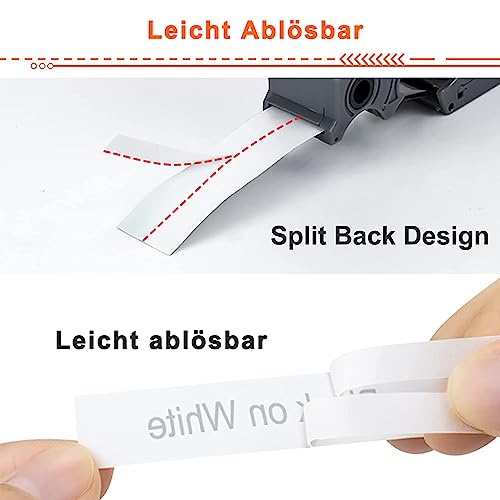 Labelwell kompatibel TZe-231 TZe231 für Brother TZc-231 TZ-231 Tze 12mm 0.47 Laminated White Tze Schriftband für P-Touch PT-H100R PT-H105 PT-H100LB PT-H110 H107B PT-D400 PT-D210 PT-E100 D600VP 1000