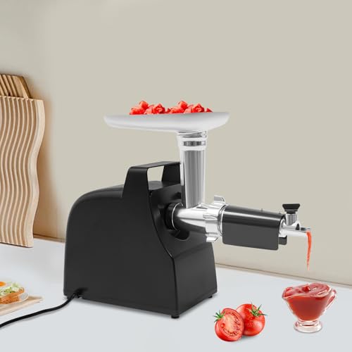 HOLMZCED Electric Tomato Strainer, 500W Tomato Sauce Maker with Reverse Function Tabletop Food Strainer Detachable Fruit Milling Machine for Home Kitchen