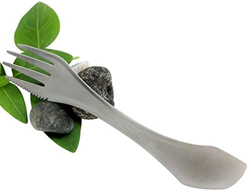Titanium Spork Utensil by AdventureTek with Lifetime Guarantee