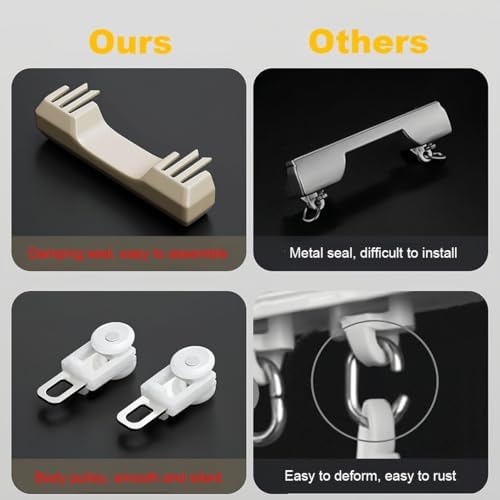 Double Row Heavy Duty Curtain Track - Adjustable Silent Aluminium Ceiling Mount for Room Divider, Bay Window - Fits 2.3-19.7ft Curtains, Ideal for Living Room