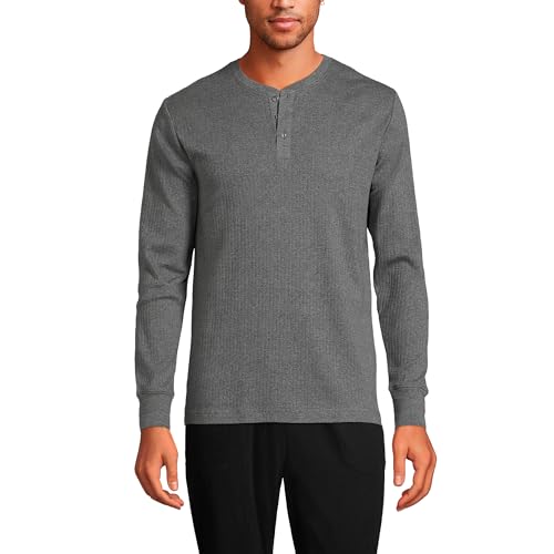 Lands' End Men's Knit Rib Henley
