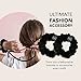 invisibobble Sprunchie Spiral Hair Ring - True Black- 2 Pack - Scrunchie Stylish Bracelet, Strong Elastic Grip Coil Accessories for Women - Gentle for Girls Teens and Thick Hair