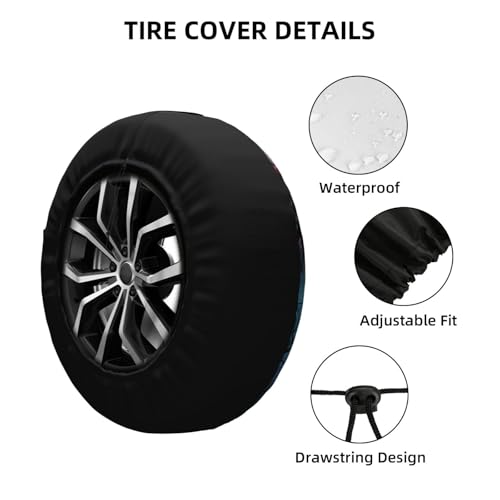 Image of Halloween Gnome Spare Tire Cover Weatherproof Universal Halloween Decorations Wheel Protectors Wheel Covers for Rv Camper Travel Trailer SUV Truck 17 Inch
