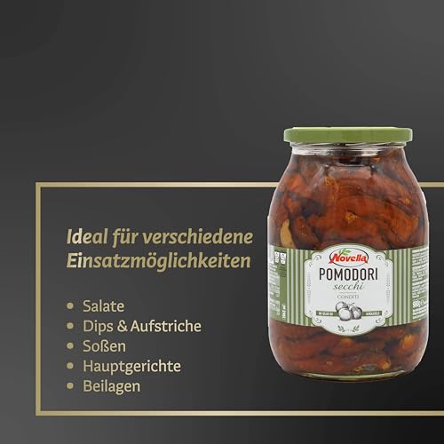 Novella POMODORONE - Italienische halb-getrocknete Tomaten in Sonnenblumenöl - 950g - eingelegt – Bild 4