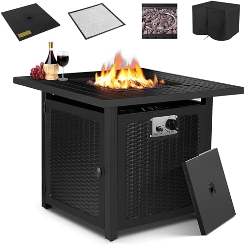TLSUNNY Gas Feuerstelle, Feuerstelle inkl. Wasserfeste...