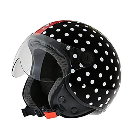 Rodeo Drive RD105N Casco D/Jet con Visiera Elicotterista, Fiocco Nero, M