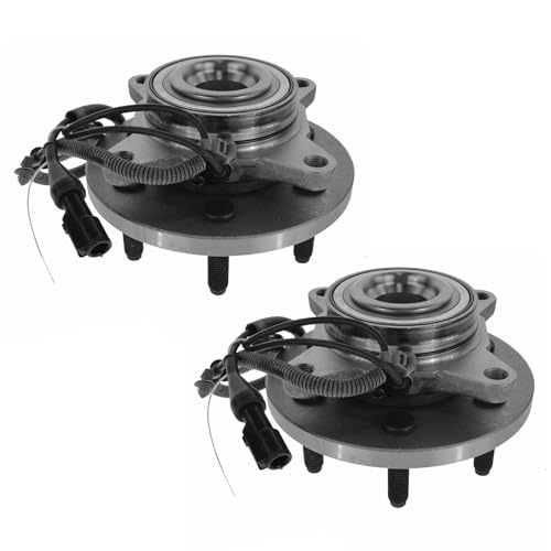Image of TRQ Front Left and Right Wheel Bearing and Hub Assembly Set 2 Piece Compatible with 2009-2010 Ford F-150 Rear Wheel Drive 6 Lug Wheels