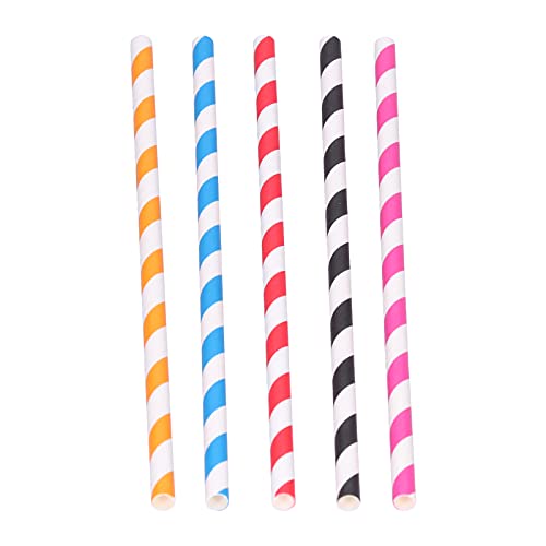 Zerodis Pitillos Desechables de Papel Arcoíris 19.6 cm miniatura 3