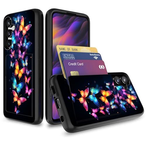 Étui portefeuille Galaxy S23 FE idéal pour sortir léger avec son motif papillon