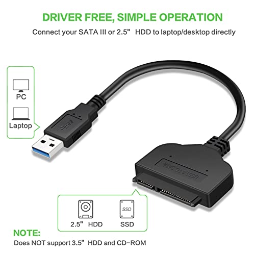 Yizhet Cavo Adattatore USB 3.0 a SATA, Cavo per