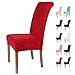 KAILH Samt Velvet Stuhlhussen Elastische Moderne Beschützer Stuhlhussen,Dekorieren von Häusern, Restaurants, Hotels, Hotels, Restaurants, Rot