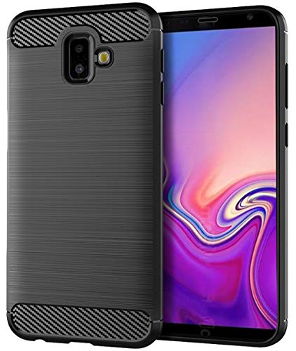 Sucnakp Galaxy J6 Plus Case, TPU Shock Absorption Technology Raised Bezels Protective Cover for Samsung Galaxy J6 Plus(Black)