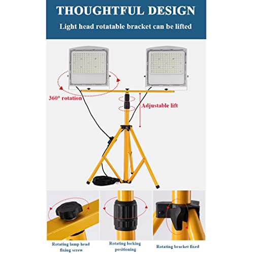 Lampe de réparation rotative 360° à LED avec mât télescopique 160cm