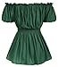 Renaissance Shirt Women Peasant Blouses for Women Corset Tops Dark Green M
