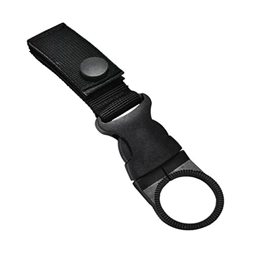 BALLVIC Hebilla de cincha Correa de Nailon para Botella de Agua de liberación rápida Herramienta de suspensión de cinturón portátil para Acampar al Aire Libre Senderismo Caza Ciclismo - Negro Cover