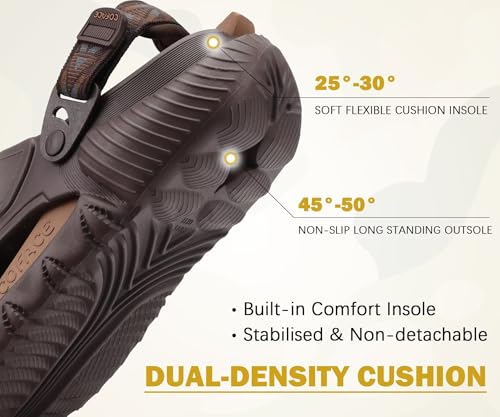 Image of COFACE Mens Orthotic Clogs Orthopedic Mules for Men Recovery Sandals Man Plantar Fasciitis Summer Casual Size 7-15
