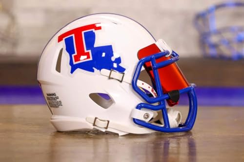 Louisiana Tech, High-End Collectible Speed Mini Helmet - GG Special Edition - with Free USA Flag Decal - Perfect for Sports Fans and Collectors - Green Gridiron