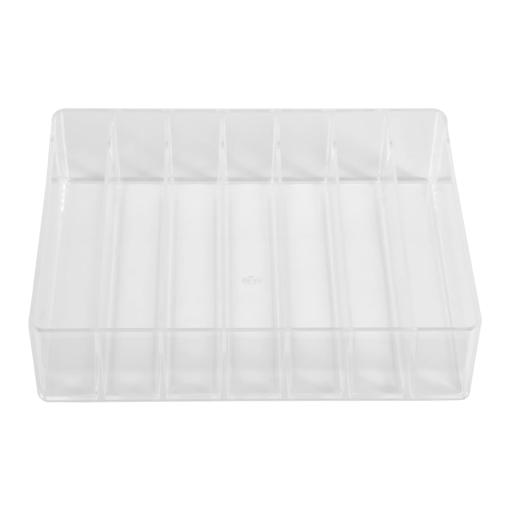 Kerout Transparent Eyeshadow Palette Organizer- 7 Section Divided Makeup Acrylic Palette Organizer Holder For Vanity Cosmetics Makeup