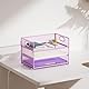 Marbrasse Schreibtisch Organizer,3 Reifen Briefpapier Tray Organizer mit Griff,Mesh Schreibtisch Organizer Fach für A4-Datei,Home Office Supplies (Violett)