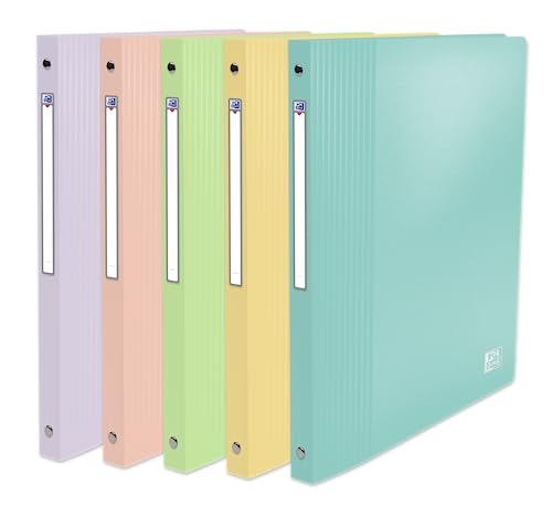 OXFORD 1 Classeur School Life A4 Dos 20mm 4 Anneaux Ronds Couverture Polypro Couleur Aléatoire...