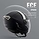 VEVOR Motorradhelm Motocross-Helme 3/4 Gesicht Größe XL, Helme aus ABS mit Bluetooth-Kommunikation & Wechselglas, ECE-geprüfter bequemer Motocross-Helm, für Jugendliche & Erwachsene schwarz