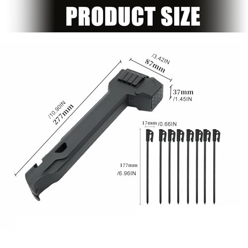 Martillo de camping multifuncional con mango ergonómico para exteriores 3