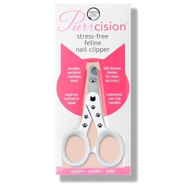 NECOICHI Purrcision Feline Cat Nail Clippers Stress-Free, Expertly Crafted in Japan, Neater, Easier, Safer, 30% Thinner Blades, No.1 Seller in Japan!-h2FxBgso