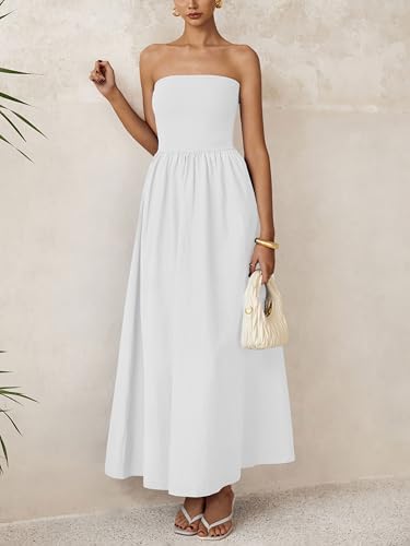 PRETTYGARDEN Women 2025 Summer Elegant Strapless Maxi Dress Tube Top Dress A Line Flowy Long Wedding Party Cocktail Dresses4