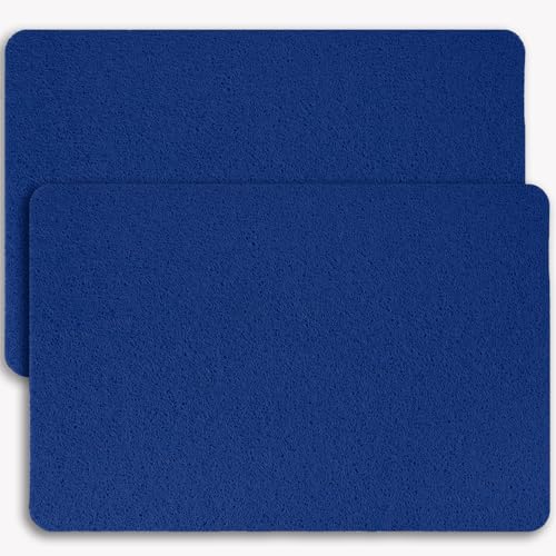 Non-Slip Bathtub Mat 2 Pack, Navy Blue 24"x16"
