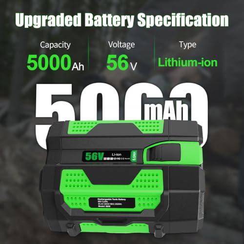 Image of Rechargeable for EGO 56V Battery 5000mAh Compatible with All Power 56V Tools