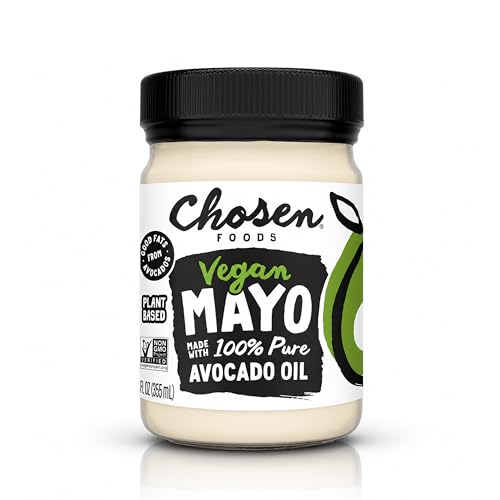 Chosen Foods Classic Vegan Avocado Oil-Based Mayonnaise, Gluten & Dairy Free, Low-Carb, Keto Diet...