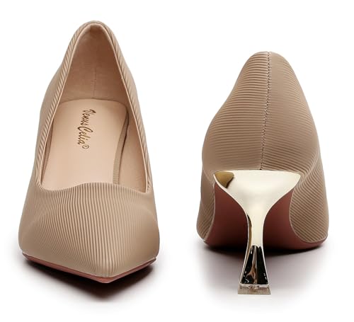Image of VenusCelia Women's Golden Sun Pump Stiletto Heel Shoe | Dress Shoes