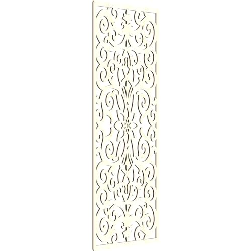 Image of Buel Decorative Pierced Fretwork Wood Wall Panels, 27 3 /8 inchW x 69 3 /8 inchH x 1 /4 inchT, Red Oak