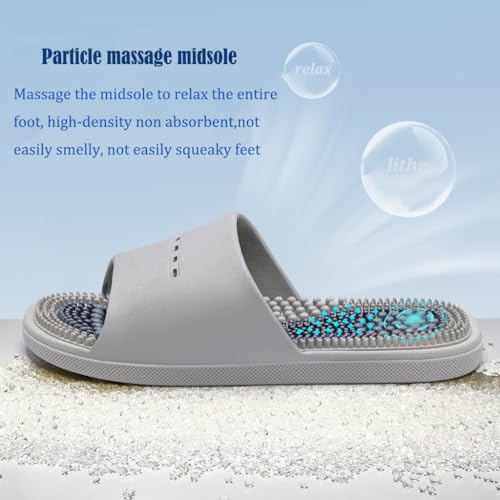 Massage Slippers Men and Women,Home Anti Slip Foot acupoints Bathing Massage Sandals,Summer Pressure Arch Breathable Beach Shoes(Size:EU 35/36,Color:Green)4