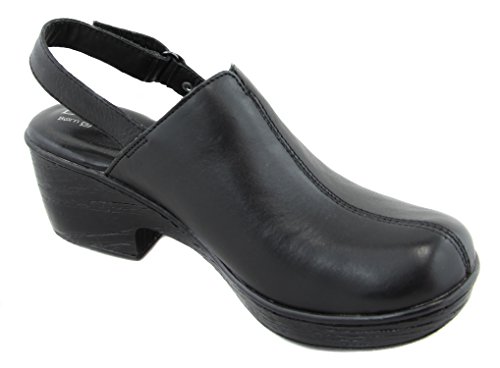 b.o.c. Womens Aime Leather Closed Toe Ankle Strap Clogs, Black, Size 6.0 - Thumbnail 2