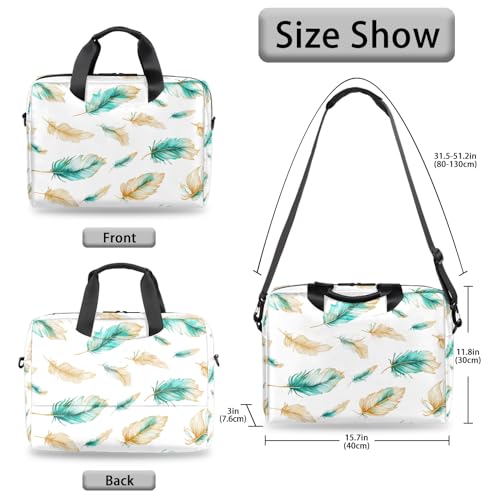 Bolso Portátil Teal Feather 16 Pulgadas Resistente Al Agua miniatura 5