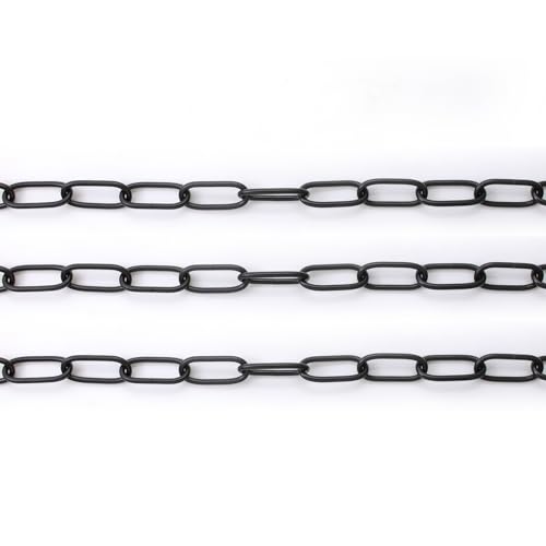 Image of 3 Pack 5 Feet Black Color Chandelier Chain, Heavy Duty Light Fixture Chain for Hanging Pendant Lamp Ceiling Light