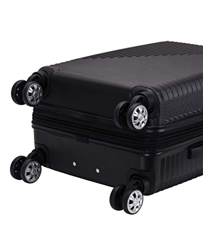 Rockland Star Trail Hardside Spinner Wheel Luggage, Black, 2-Piece Set (20/28)4