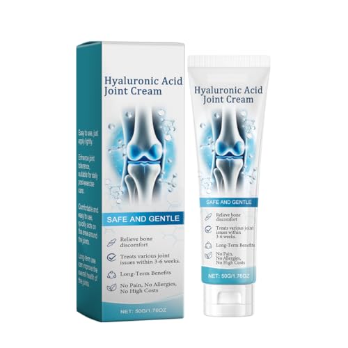 Hyaflexa Hyaluron-Gelenkcreme - mit Kurkuma & Minze - Natürliche Inhaltsstoffe Schmerzlindernde und Beruhigende Gelenkpflegecreme