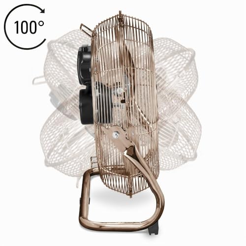 Miniatura 4 de Trotec Ventilador De Suelo Tvm 13, 44 W, 3 Velocidades, Portátil, Silencioso, Inclinación Regulable 100 , Pie De Apoyo Estable Y Antideslizante, Bronce