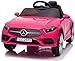 Mondial Toys Auto Elettrica Macchina per Bambini 12V MERCEDES CLS 350 AMG con Sedile in Pelle Telecomando 2.4G Porte Apribili Pink