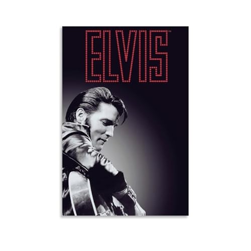 juaseehke Elvis Presley (7) pósteres decorativos de lienzo para habitación, póster estético para decoración de pared, 30 x 45 cm, estilo sin marco